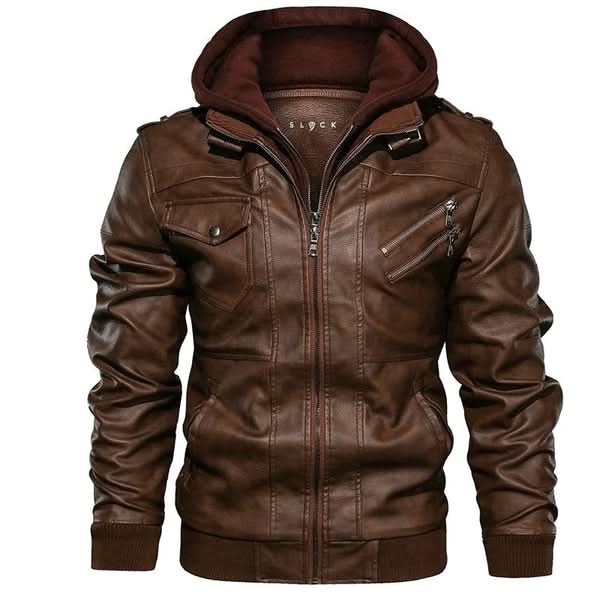 Men's Jacket - Asymmetric Zip & Removable Hood