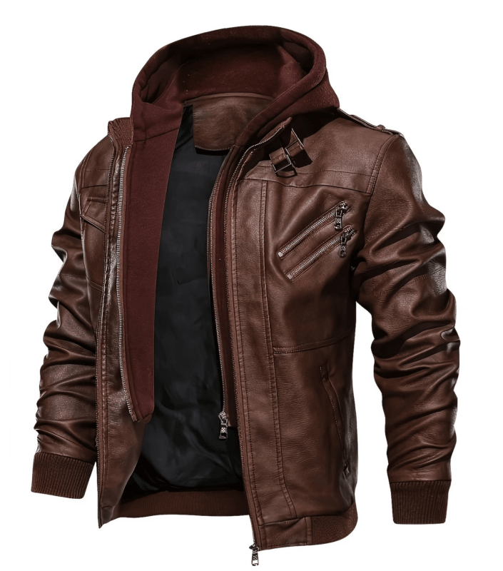 Men's Jacket - Asymmetric Zip & Removable Hood