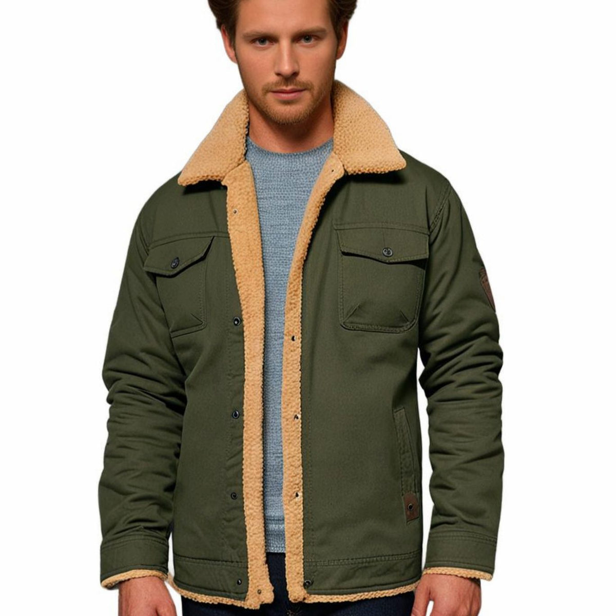Men's Jacket - Sherpa-Lined & Relaxed Fit