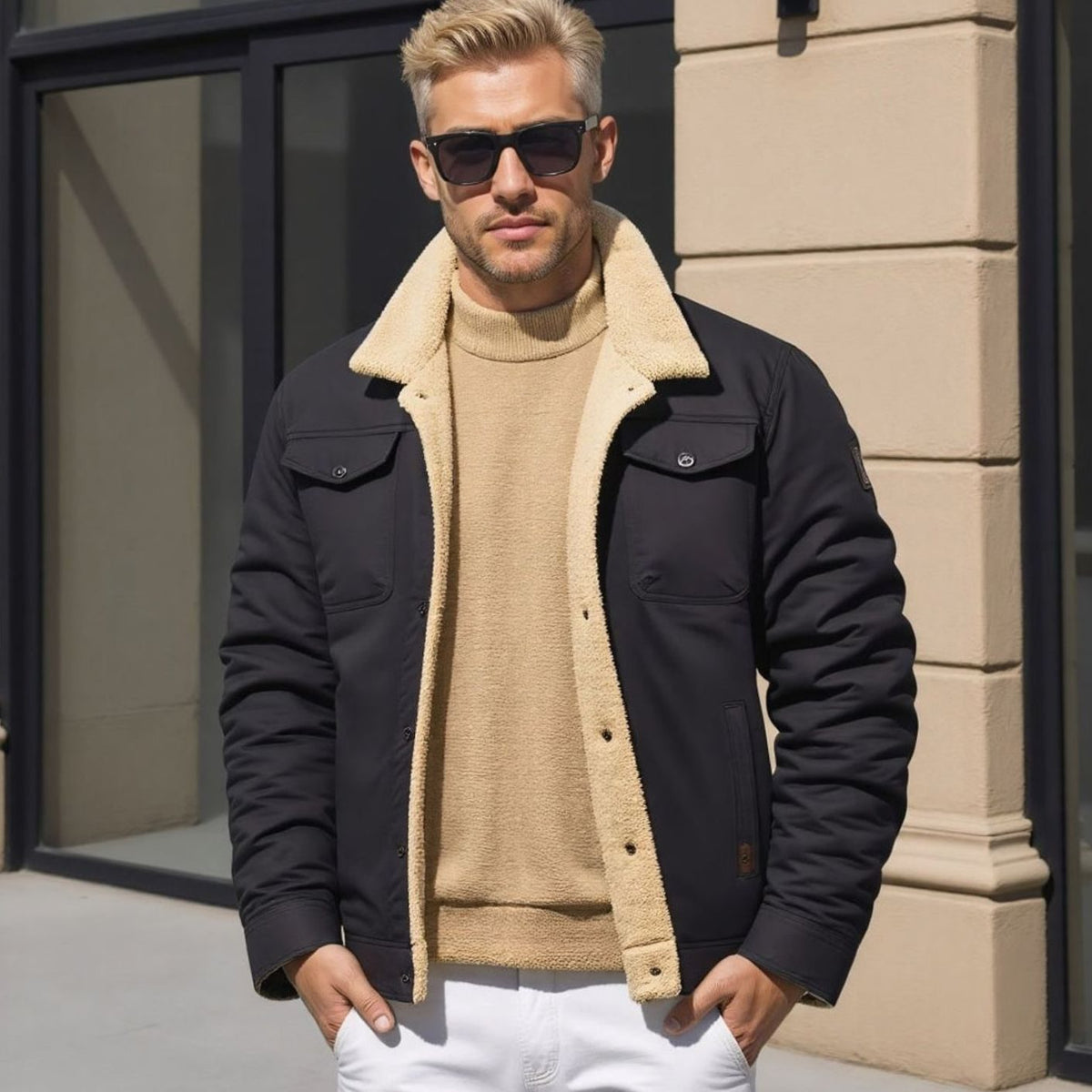Men's Jacket - Sherpa-Lined & Relaxed Fit