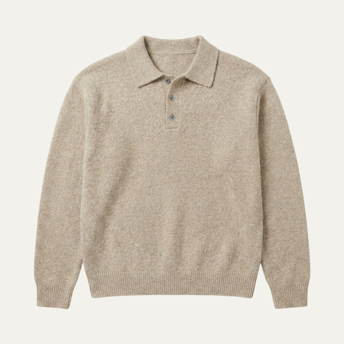 Men's Knit Polo Sweater - Soft & Comfortable