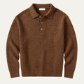 Men's Knit Polo Sweater - Soft & Comfortable