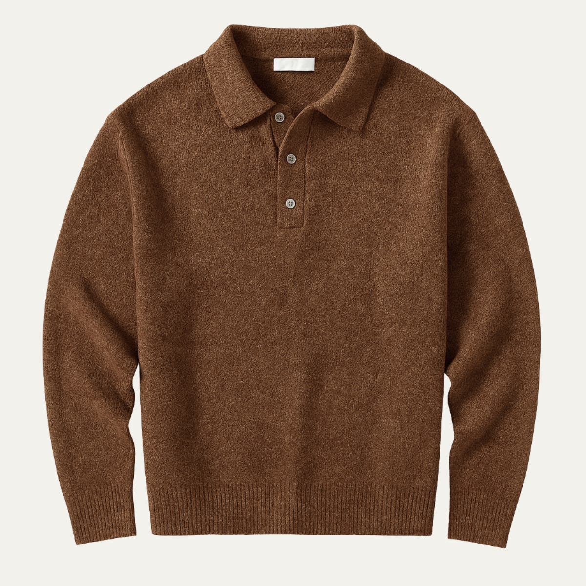 Men's Knit Polo Sweater - Soft & Comfortable