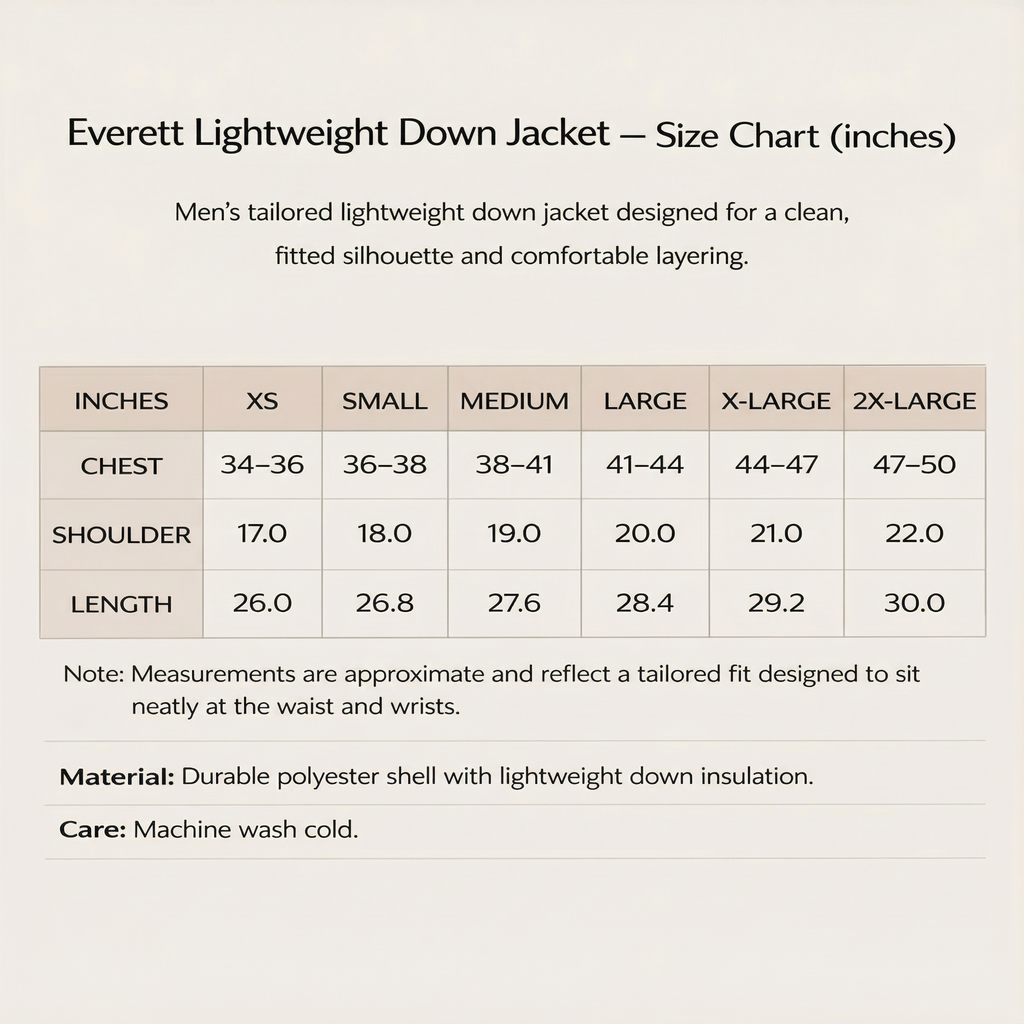 Men's Lightweight Jacket - Warm & Tailored Fit