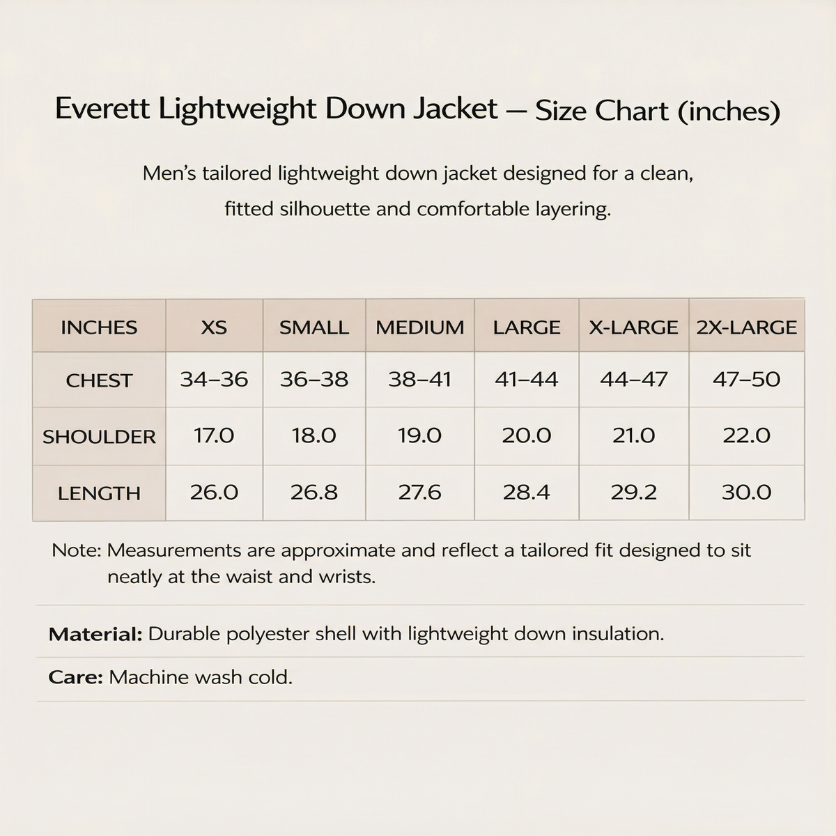 Men's Lightweight Jacket - Warm & Tailored Fit