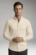 Men's Long Sleeve Polo - Button-Down Slim Fit