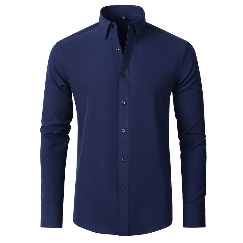Men's Long Sleeve Polo - Wrinkle Resistant & Slim Fit