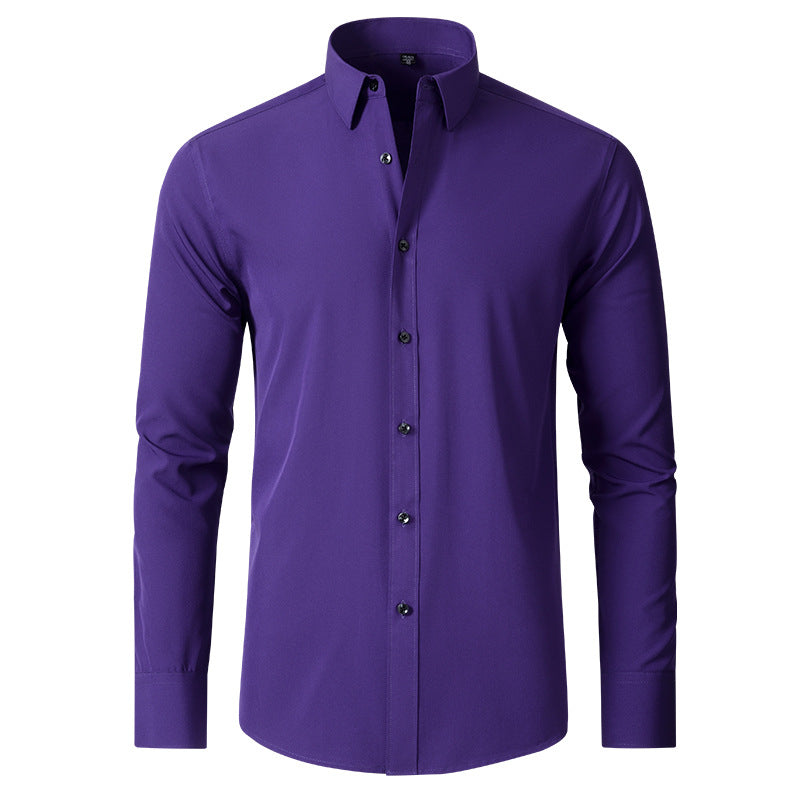 Men's Long Sleeve Polo - Wrinkle Resistant & Slim Fit