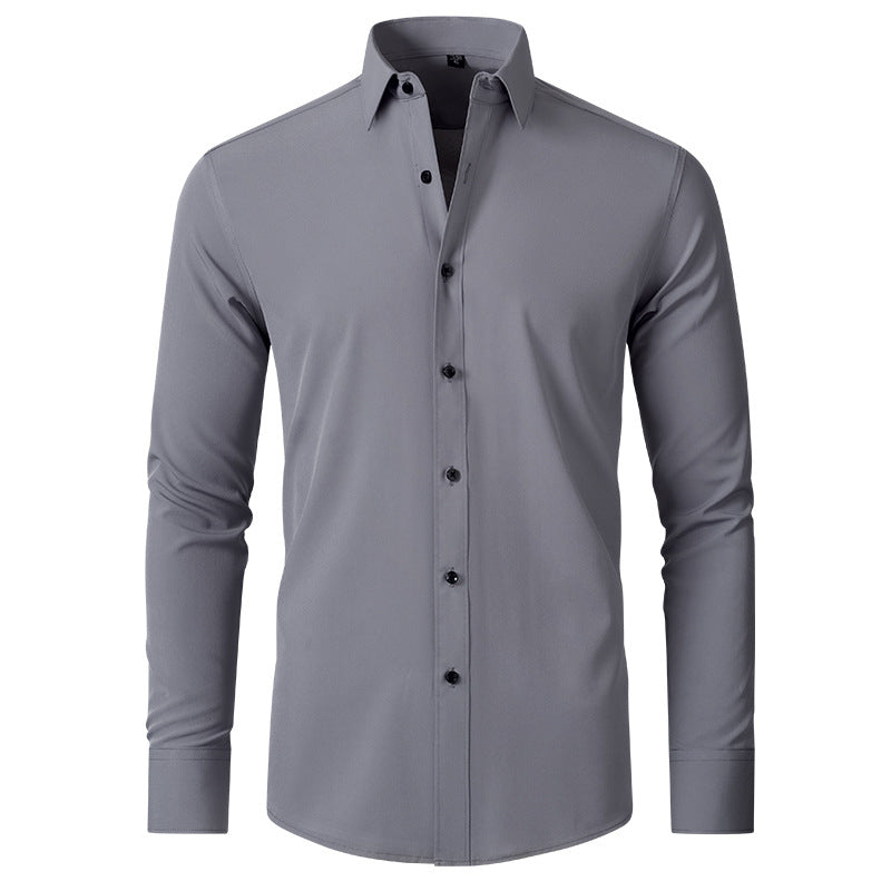 Men's Long Sleeve Polo - Wrinkle Resistant & Slim Fit