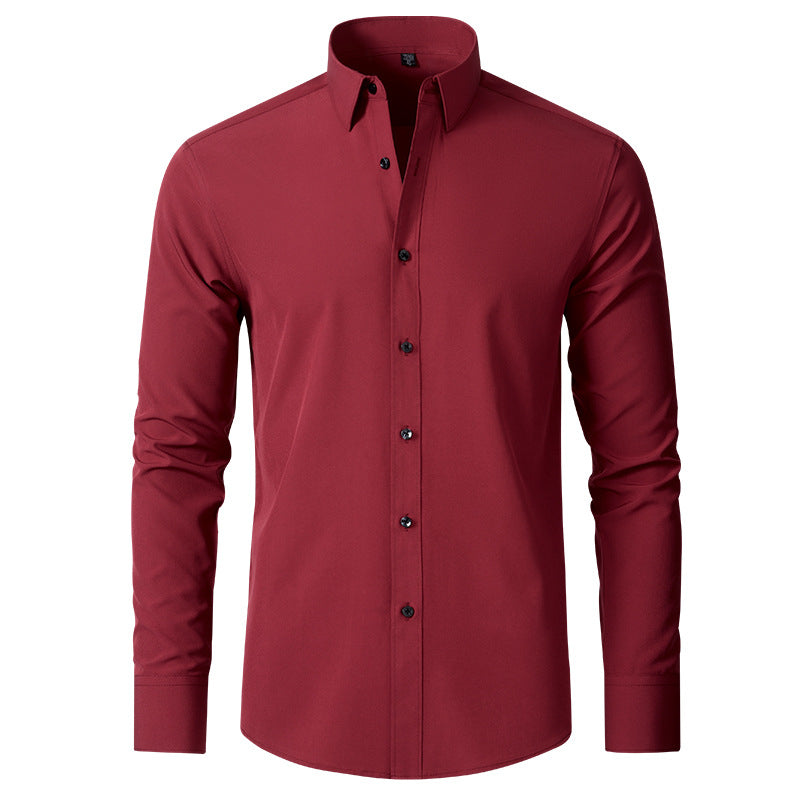 Men's Long Sleeve Polo - Wrinkle Resistant & Slim Fit