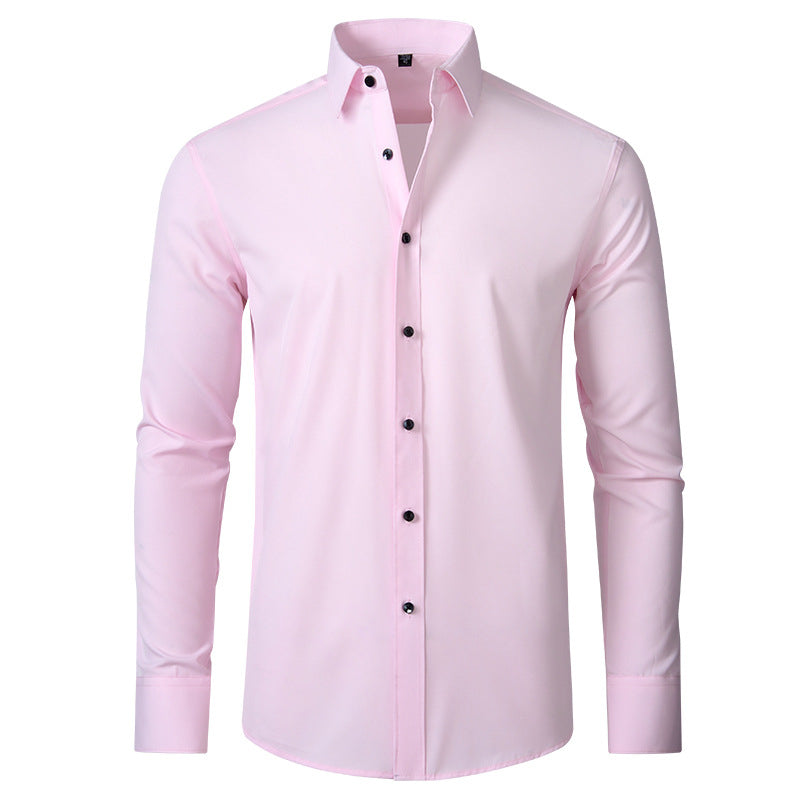 Men's Long Sleeve Polo - Wrinkle Resistant & Slim Fit