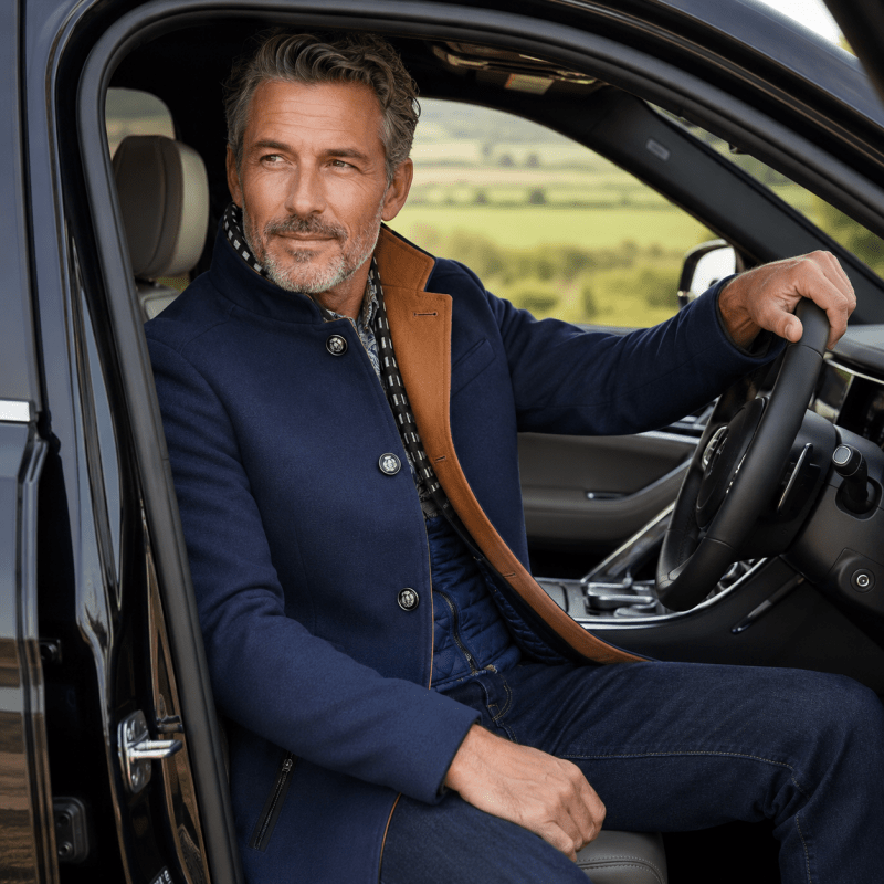 Men's Pea Coat - Tailored Fit & Warm