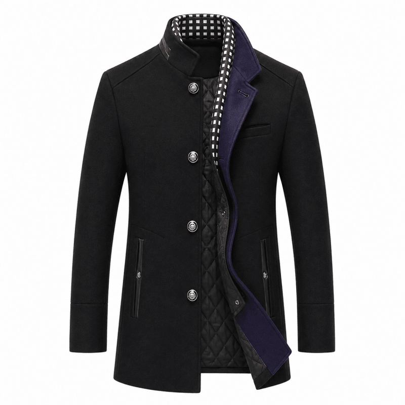 Men's Pea Coat - Tailored Fit & Warm