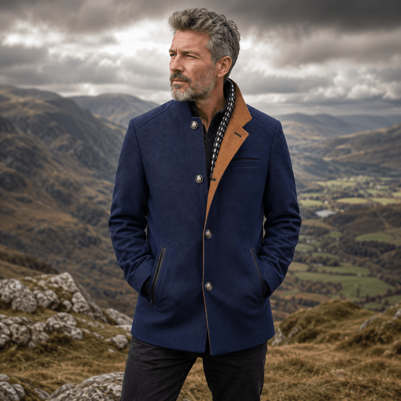 Men's Pea Coat - Tailored Fit & Warm