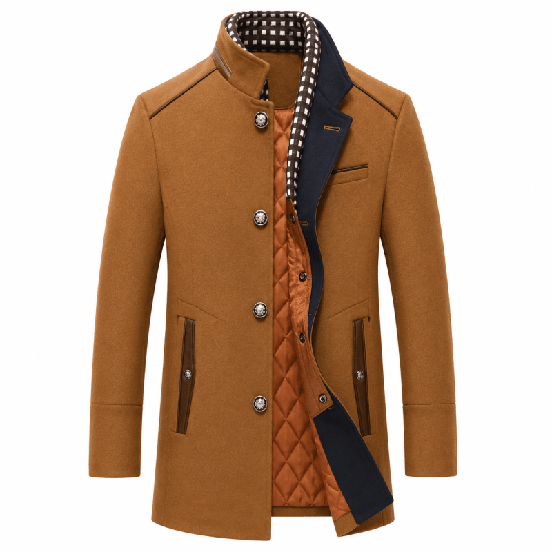 Men's Pea Coat - Tailored Fit & Warm