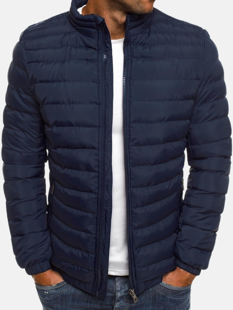 Men's Quilted Jacket - Warm Lined & Timeless Design