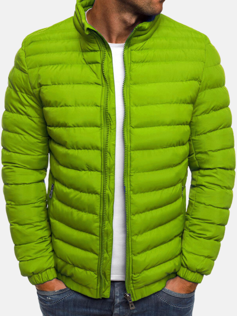 Men's Quilted Jacket - Warm Lined & Timeless Design