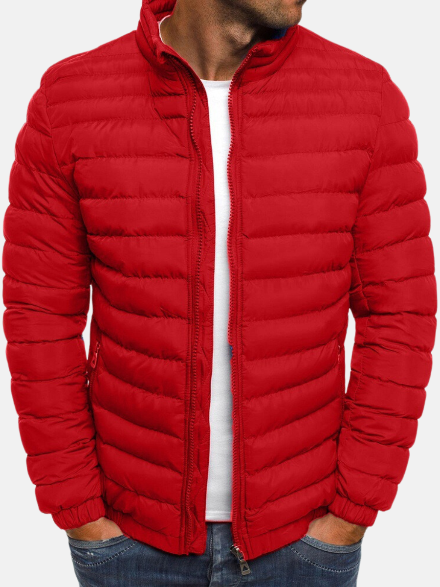 Men's Quilted Jacket - Warm Lined & Timeless Design