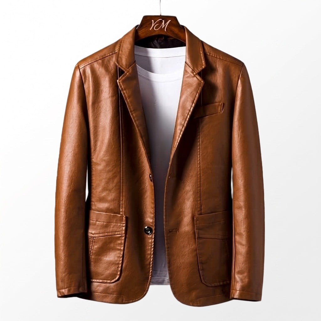 Men's Tailored Blazer - Structured Fit & Two-Button Closure