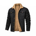 Men's Trucker Jacket Soft Collar Warm Lining Relaxed Fit
