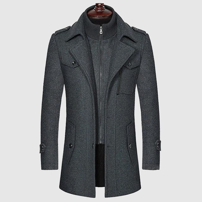 Men's Winter Coat - Zip Detail & Regular Fit