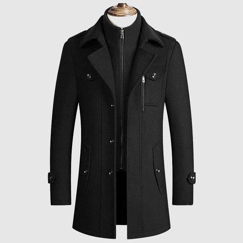 Men's Winter Coat - Zip Detail & Regular Fit