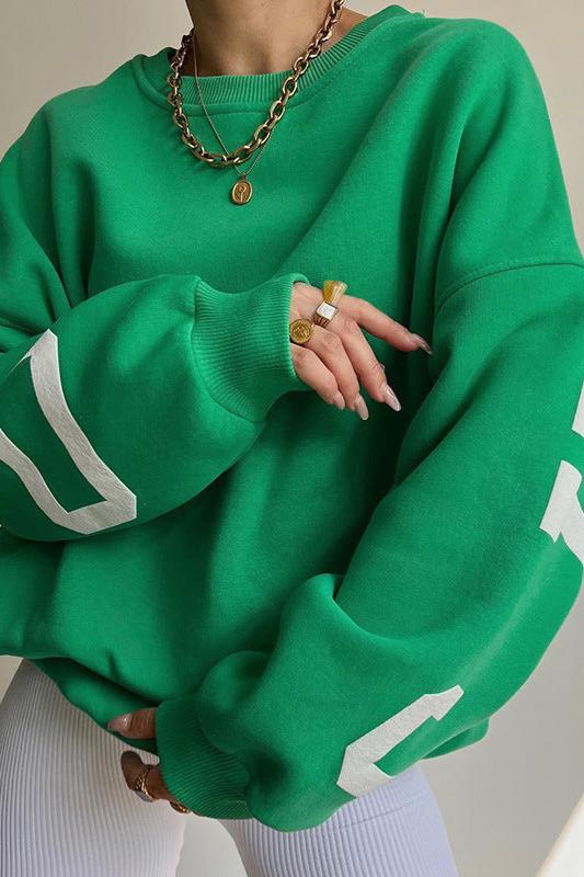 Modern Letter Graphic Sweatshirt