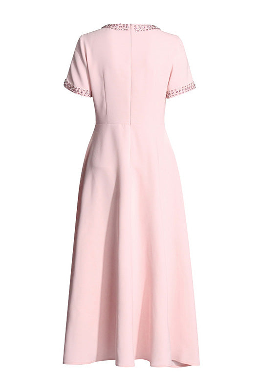 Zoe Bowknot Crystal-embellished Maxi-Length Dress