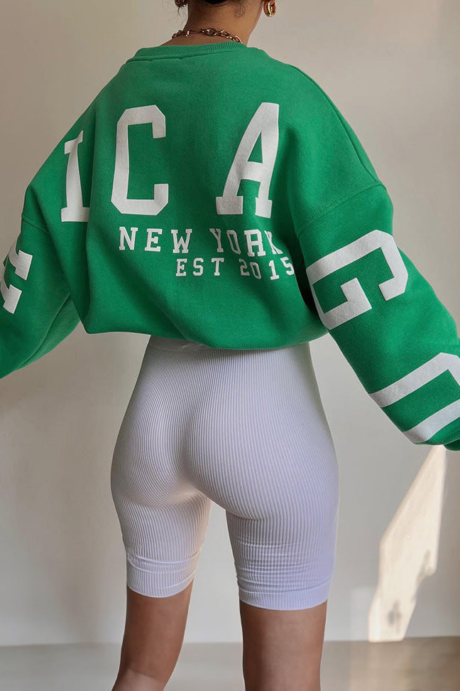 Modern Letter Graphic Sweatshirt