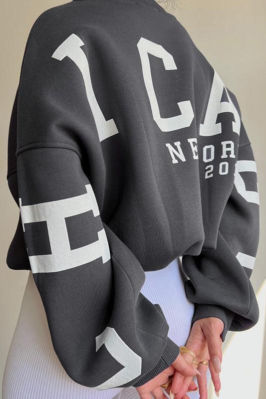 Modern Letter Graphic Sweatshirt