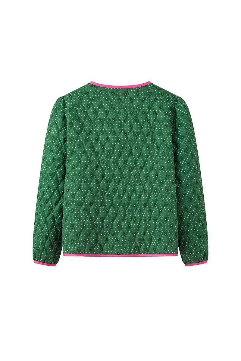 Modern Green Quilted Jacket