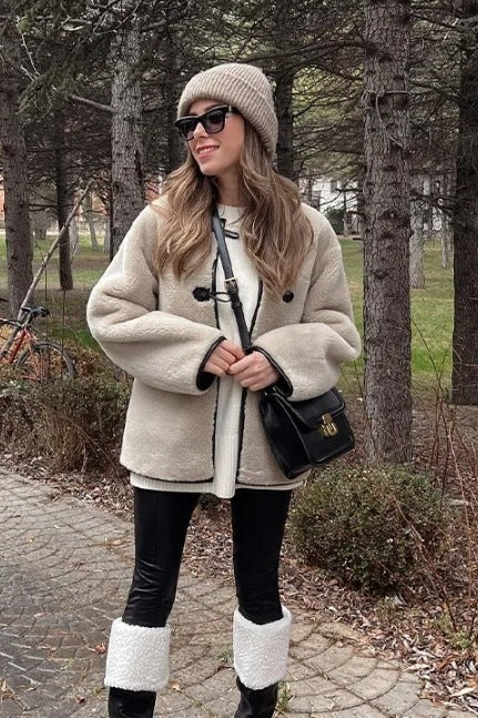 Modern Sherpa Fleece Loose Jacket