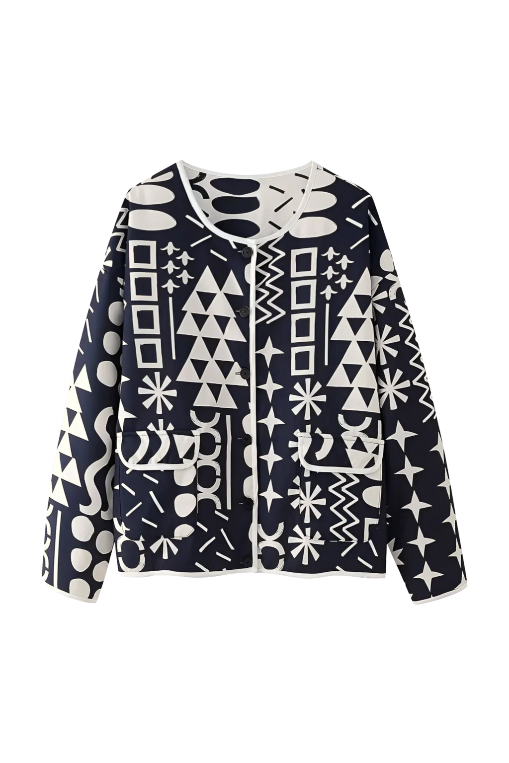 Quilted Flower Print Jacket