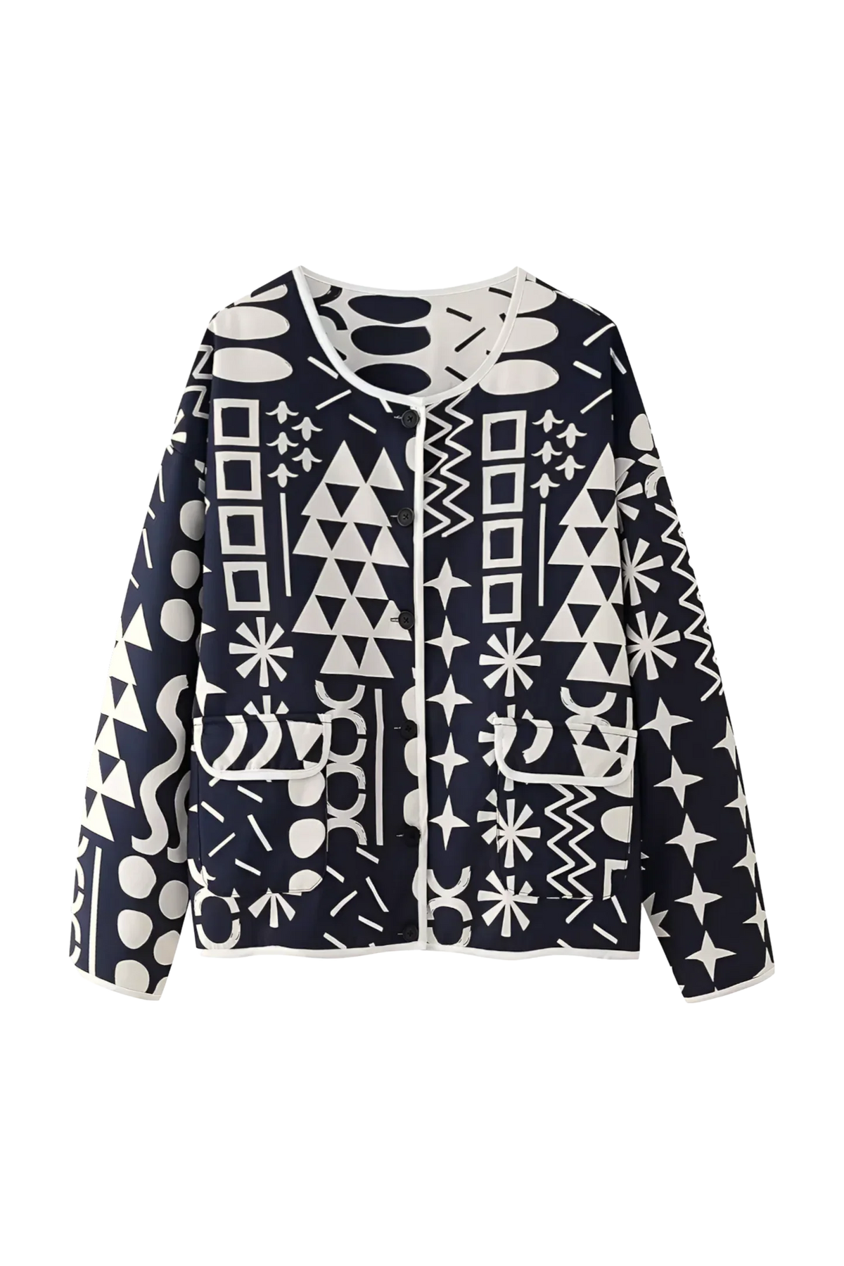 Quilted Flower Print Jacket