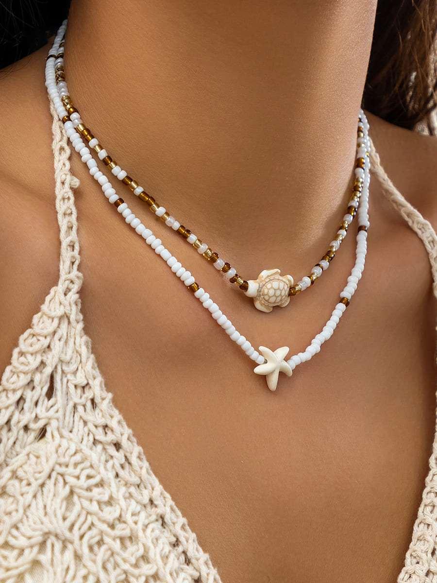 Statement Beach Starfish Shell Necklace