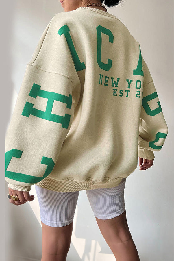 Modern Letter Graphic Sweatshirt