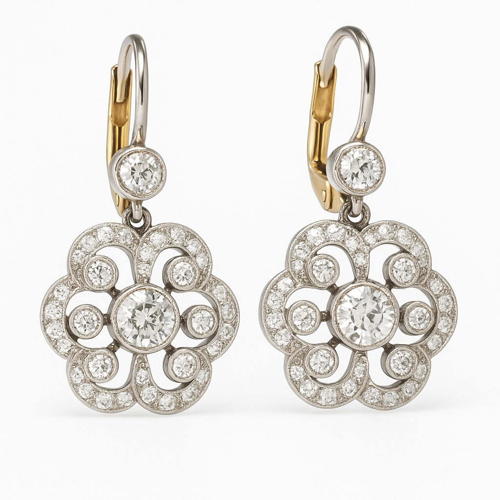 Retro Crystal Mandala Earrings - Limited Edition Prestige Collection