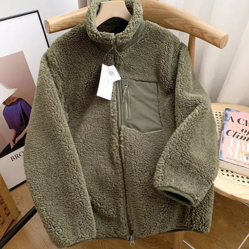 Women’s Sherpa Zip Jacket With Chest Pocket