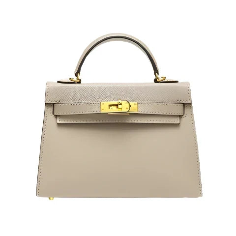 Fiorenza Top Handle Flap Vegan Leather Handbag - Compact Crossbody with Detachable Strap