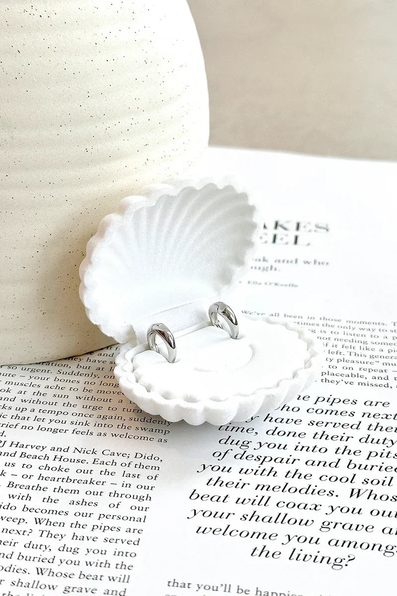 Statement Island Glow Hoop Earrings Sterling Silver