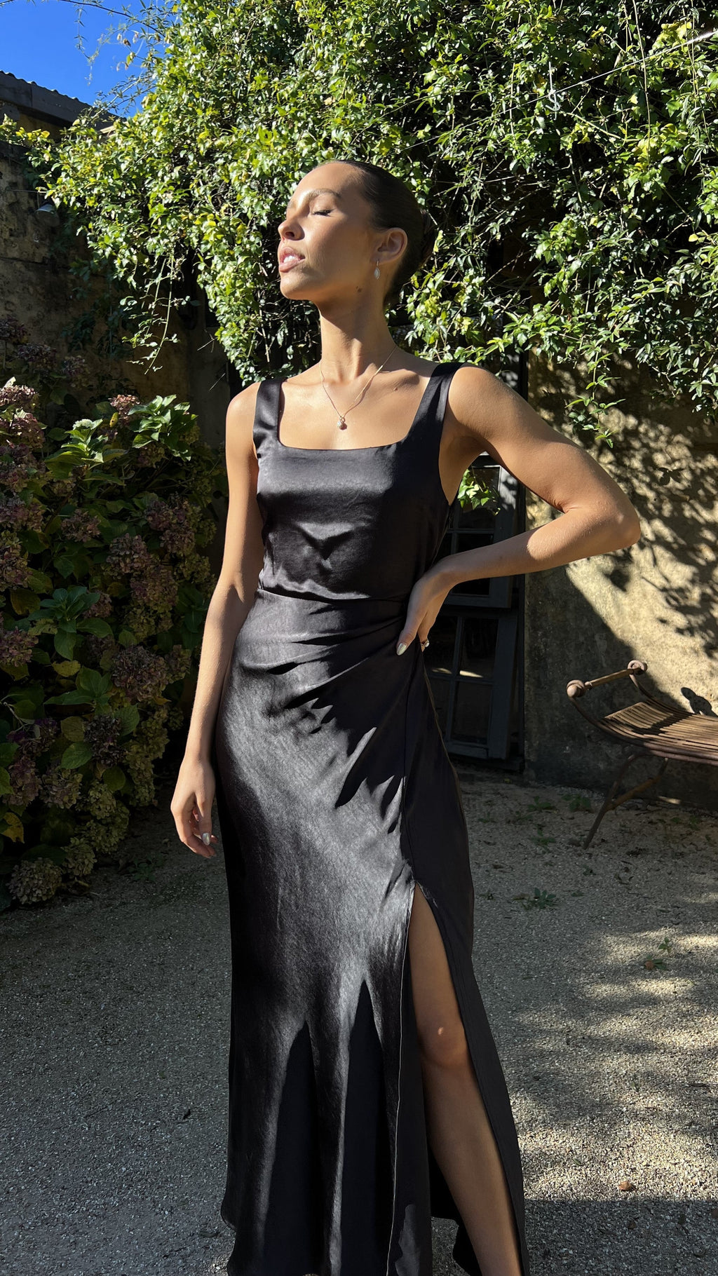 Alaria Maxi-Length Dress Black