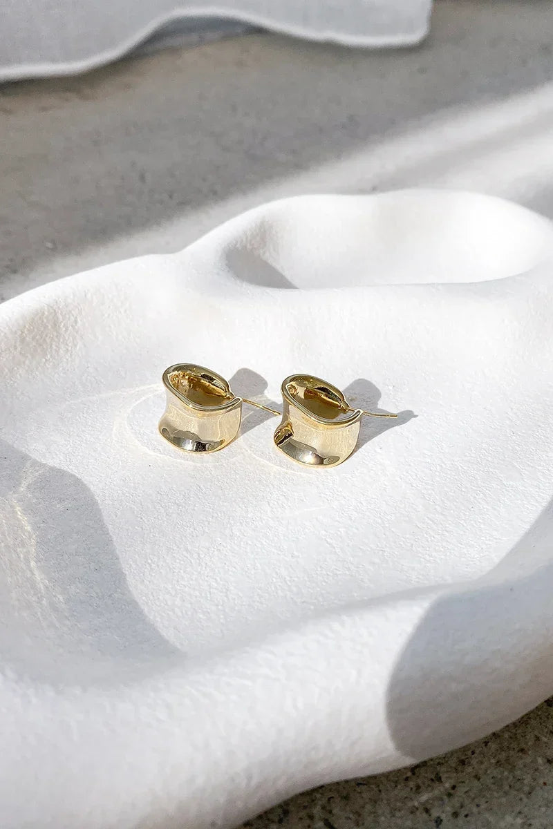 Statement Erin Hoop Earrings Gold