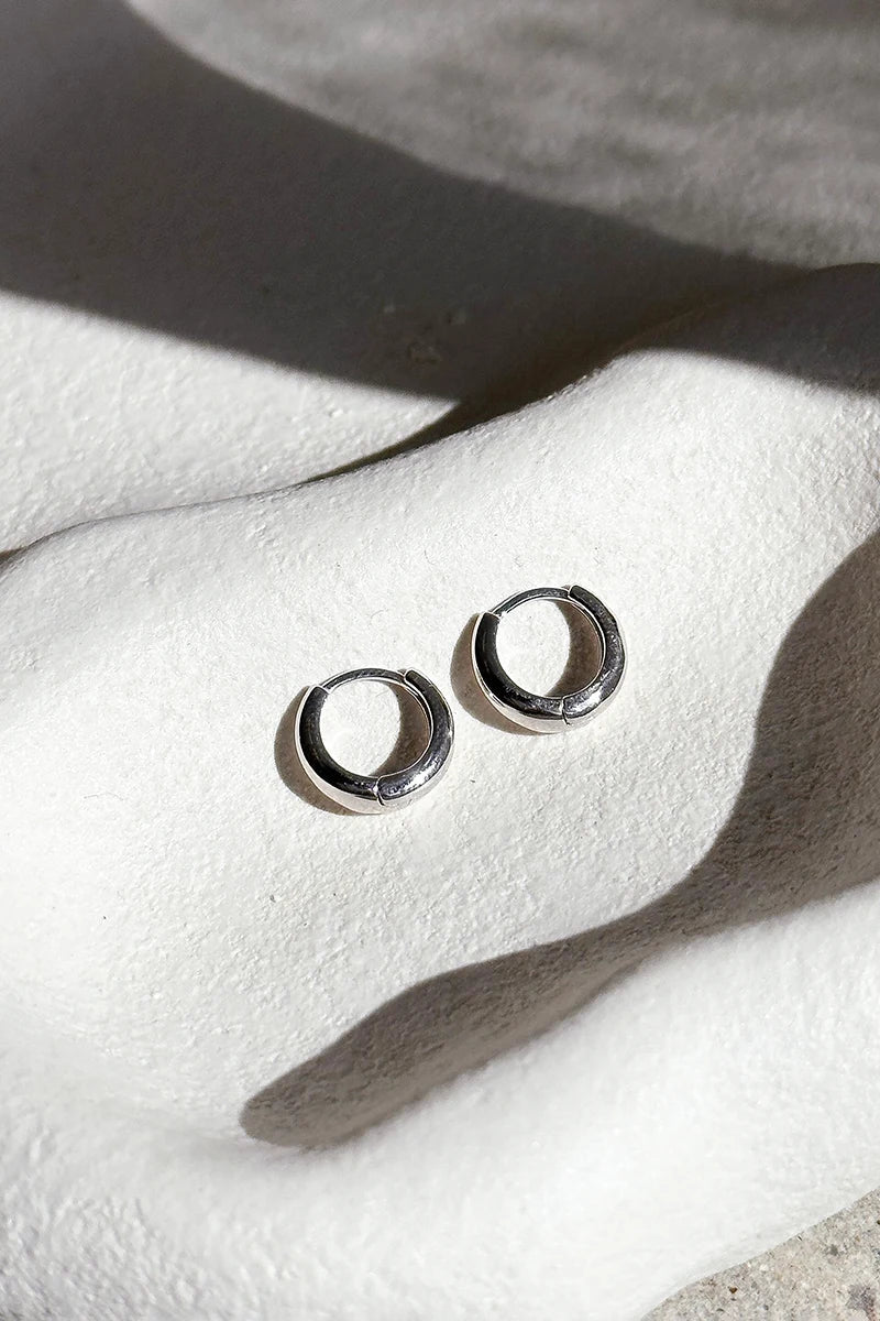 Statement Island Glow Hoop Earrings Sterling Silver
