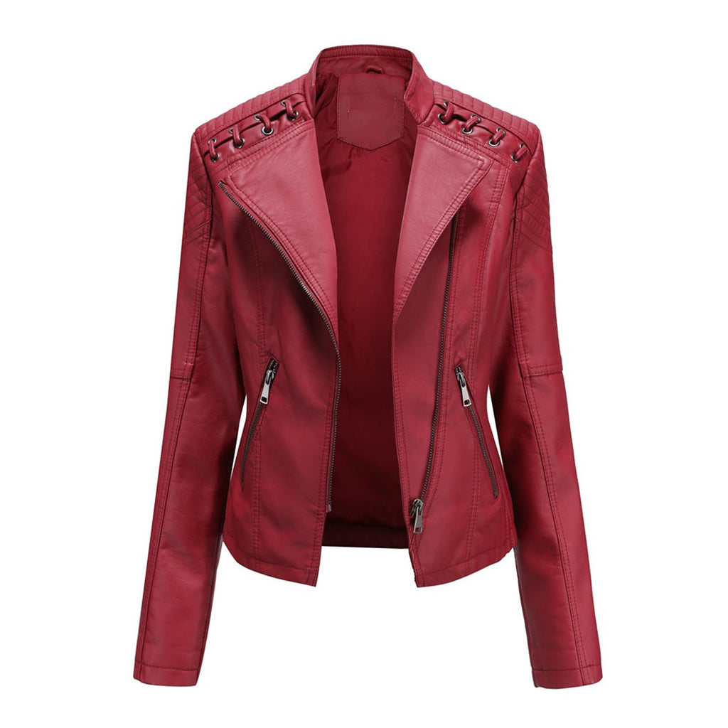 Fashionable Leather Jacket in Premium Construction
