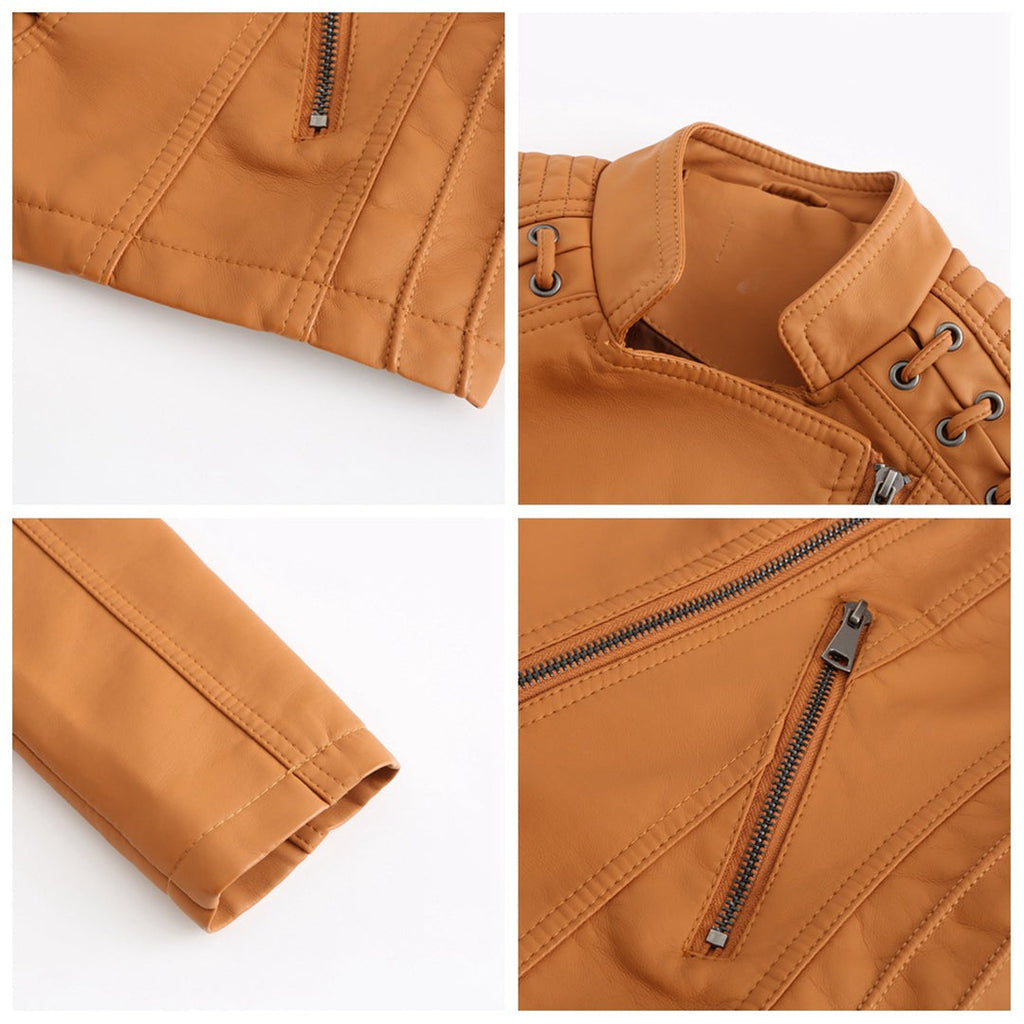 Fashionable Leather Jacket in Premium Construction