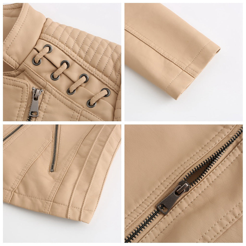 Fashionable Leather Jacket in Premium Construction