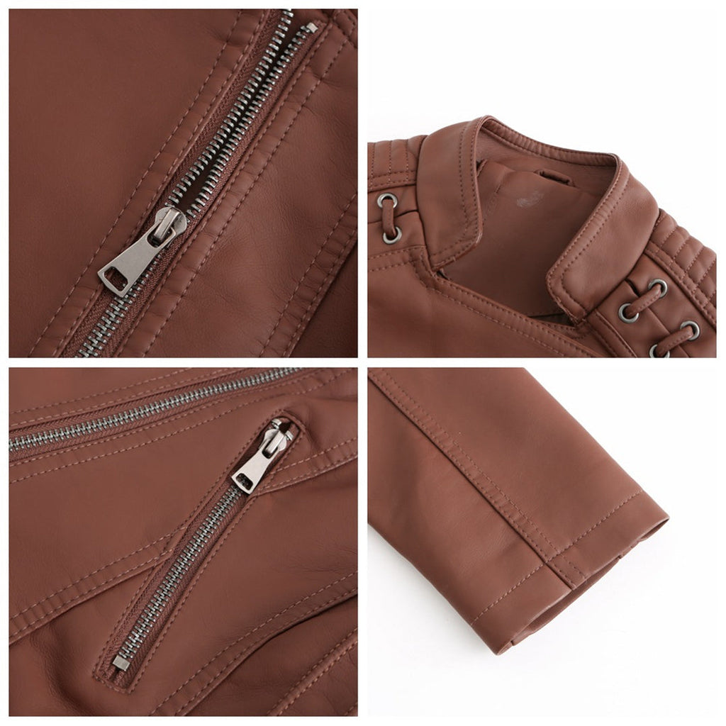 Fashionable Leather Jacket in Premium Construction