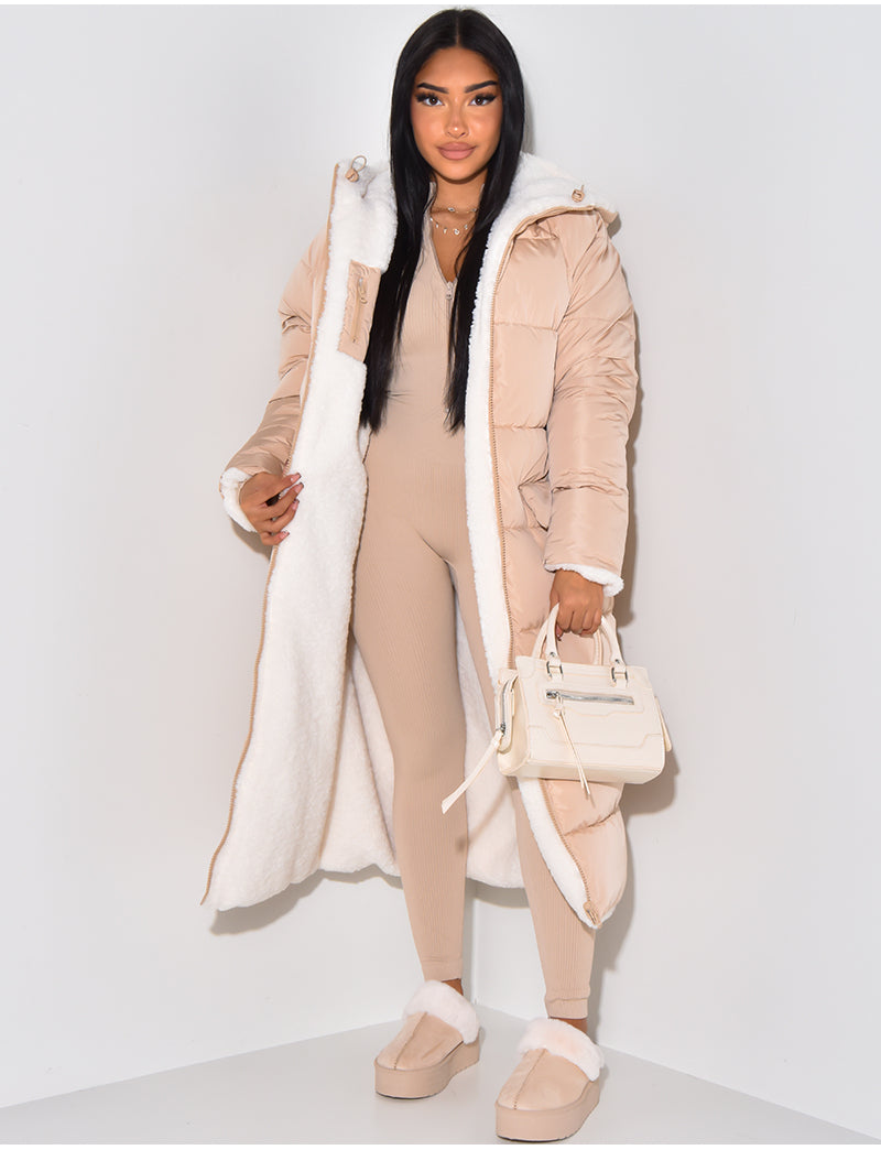 Women’s Long Hooded Quilted Jacket