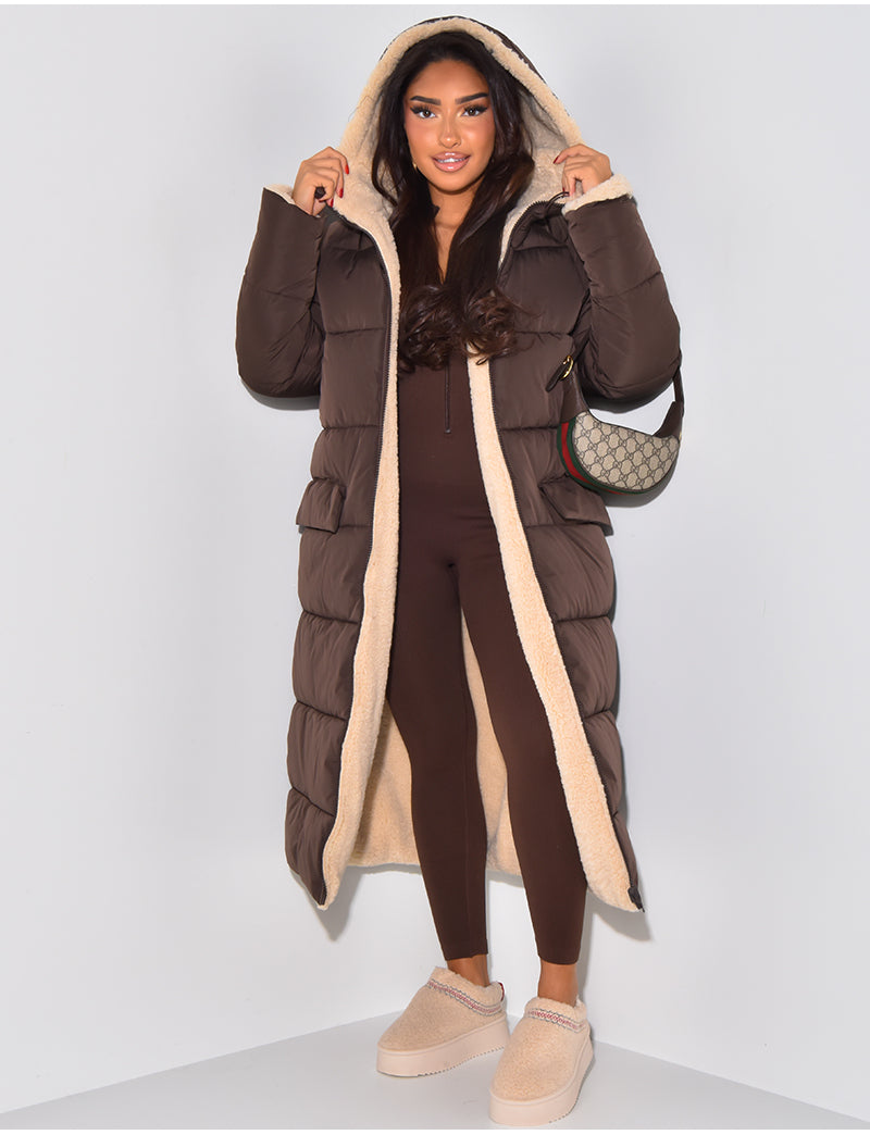 Women’s Long Hooded Quilted Jacket