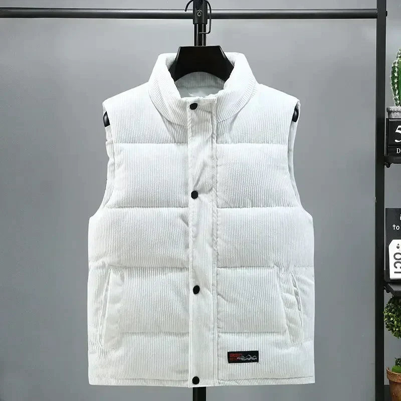 Corduroy Sweater with Zip Front
